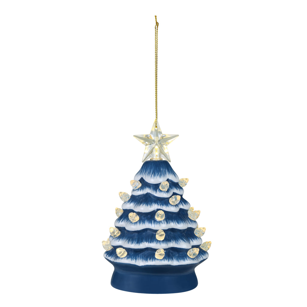 Mr. Christmas Ceramic Tree Ornaments - Silver, Set of 3