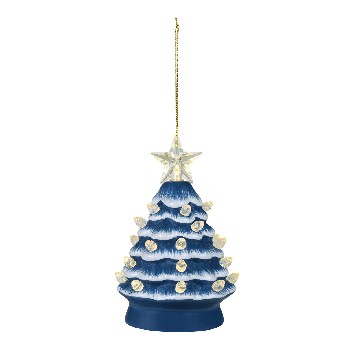 Mr. Christmas Ceramic Tree Ornaments - Silver, Set of 3