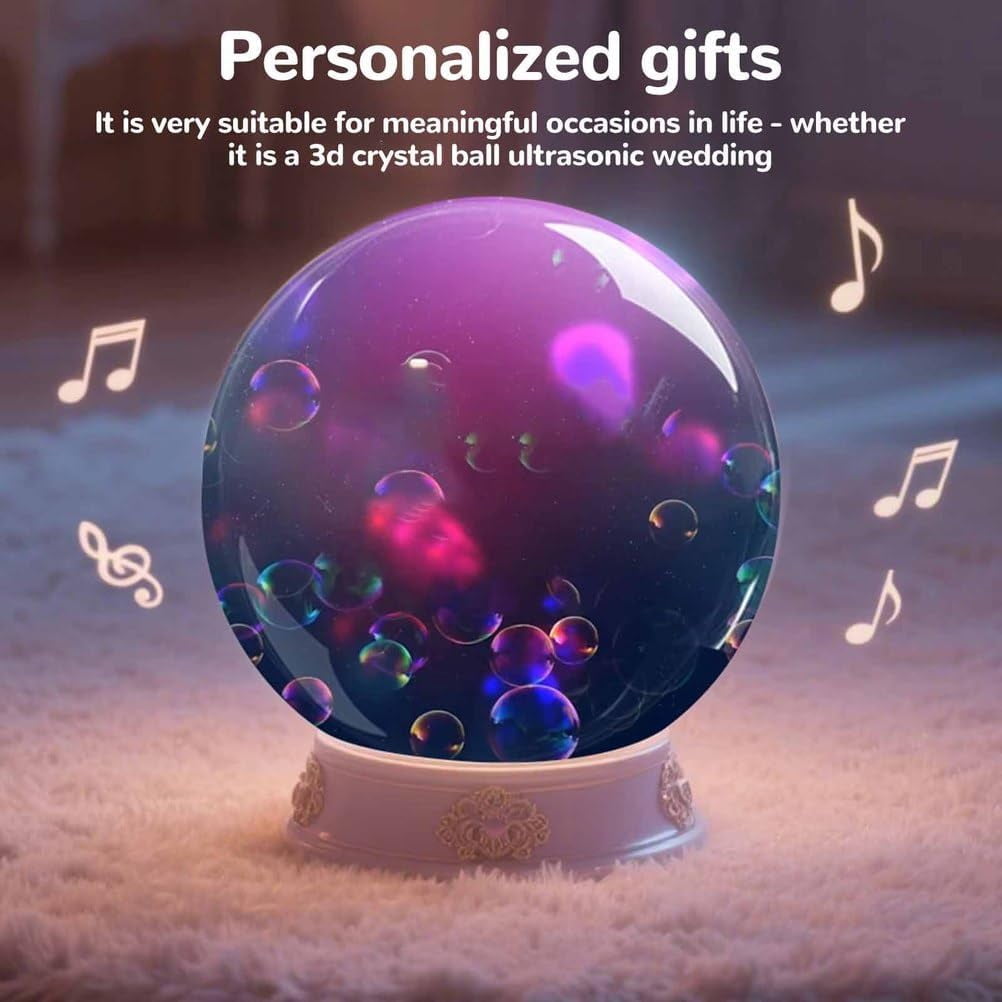 2026 Video Christmas Ball, WiFi Memory Sphere Ornament ,Personalized 3D Memory Orb Custom Video Sphere, Ideal for DIY Gift for Anniversary Birthday Christmas