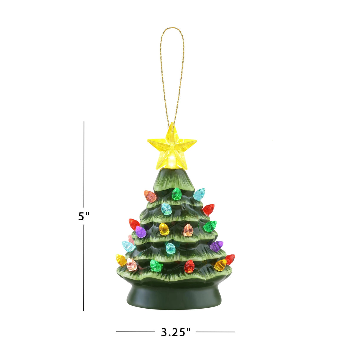 Mr. Christmas Ceramic Tree Ornaments - Silver, Set of 3
