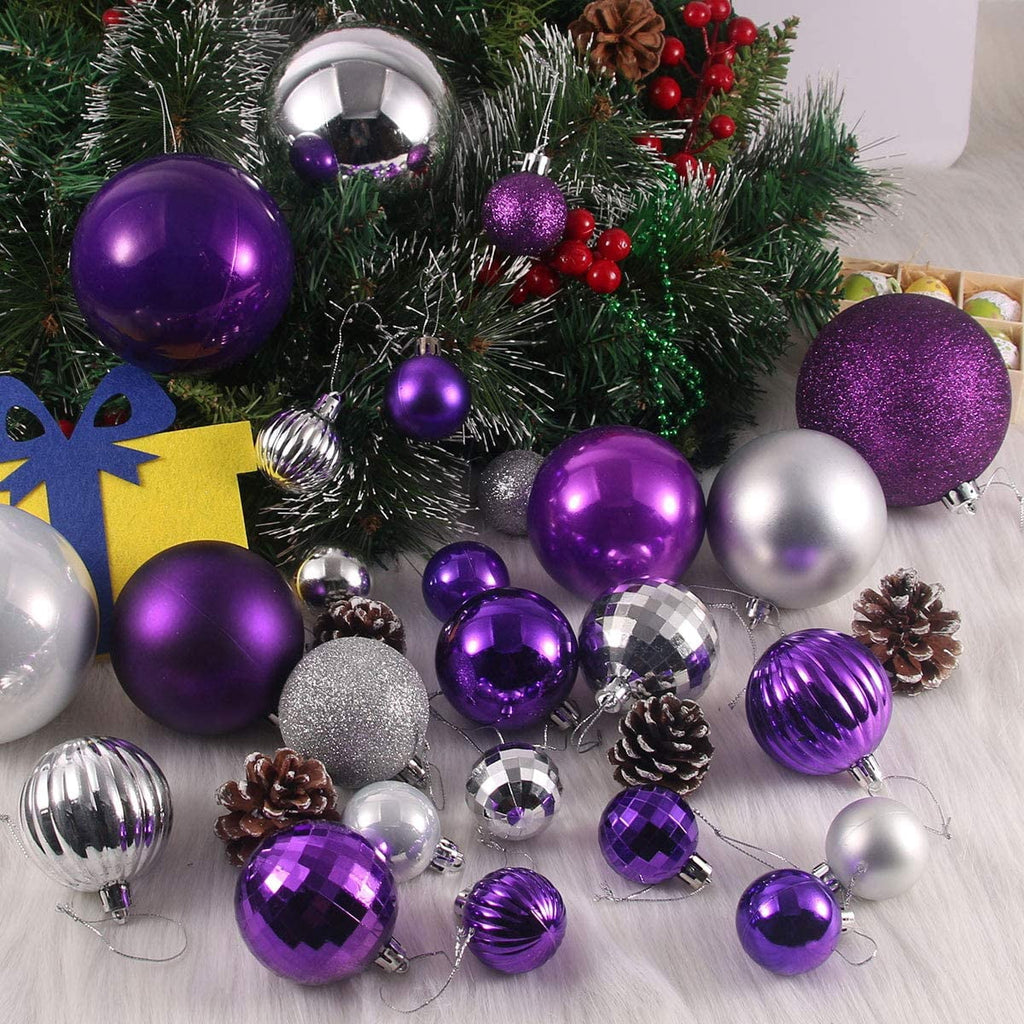 500Pcs Christmas Balls Ornaments for Christmas Tree Shatterproof Xmas Decors Hanging Ball Decorations
