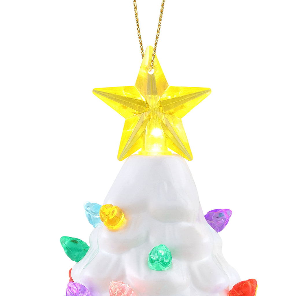 Mr. Christmas Ceramic Tree Ornaments - Silver, Set of 3